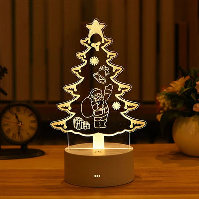 3D Lamp Acrylic USB LED Night Lights Neon Sign Lamp Xmas Christmas Decorations for Home Bedroom Birthday Decor Wedding Gifts
