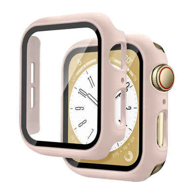 Glass+Cover For Apple Watch case 46mm 44mm 40mm 45mm 41mm 42mm 38mm Screen Protector iwatch series 10 9 8 7 6 5 3 SE Accessories