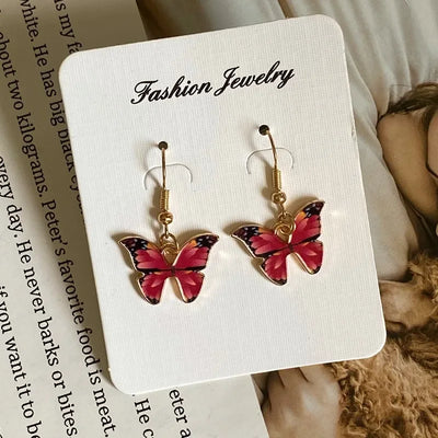 Fashion Romantic Butterfly Necklace for Women Girl Blue White Orange Color Animial Design Choker Neck