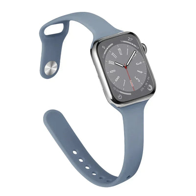 Slim Silicone Strap For Apple Watch Band 45mm 44mm 40mm 41mm 42-38mm sport bracelet iwatch series 8 7 se 3 4 5 6 9 ultra 2 49mm