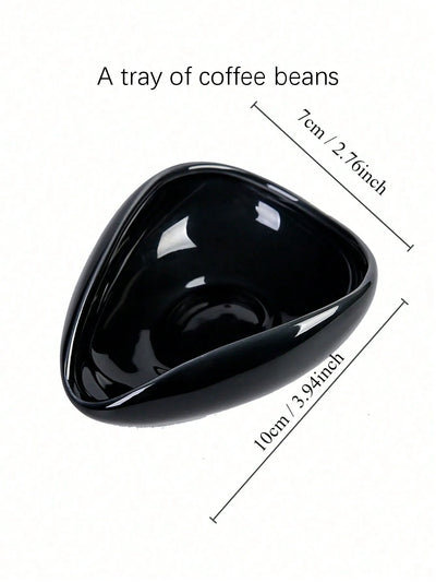 1pcs Coffee Beans Dosing Measuring Tray Coffee Tea Leaves  measuring spoon for coffee weighing plate White porcelain tea dispens