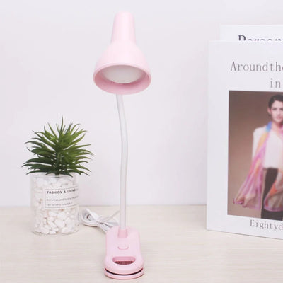 LED Eye Protection Book Night Light Adjustable Angle Mini Clip-On Study Desk Lamp AA Battery USB Plug-in for Bedroom Reading