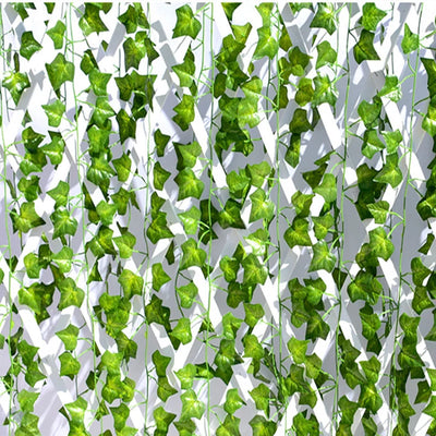 24M Artificial Plants False Leaves Home Decor Fake Foliage Vine Home Garden Decoration Wedding Party Wall Hanging Decorations