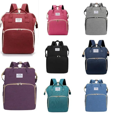 Lightweight Mother and Baby Bag Multifunctional Large Capacity Mom Bed Bag New Portable Folding Mommy Bag Crib Stroller Backpack