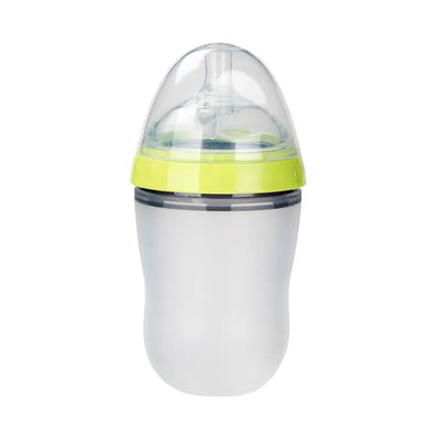 New 0-36 months baby nano-silicone bottle 240ml 150ml with handle Breastmilk-like design Soft milk pulling