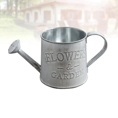 Voar Portable Pot Home Ornament Flowerpot Wedding Decore Iron Metal Jug Rustic Style Decoración