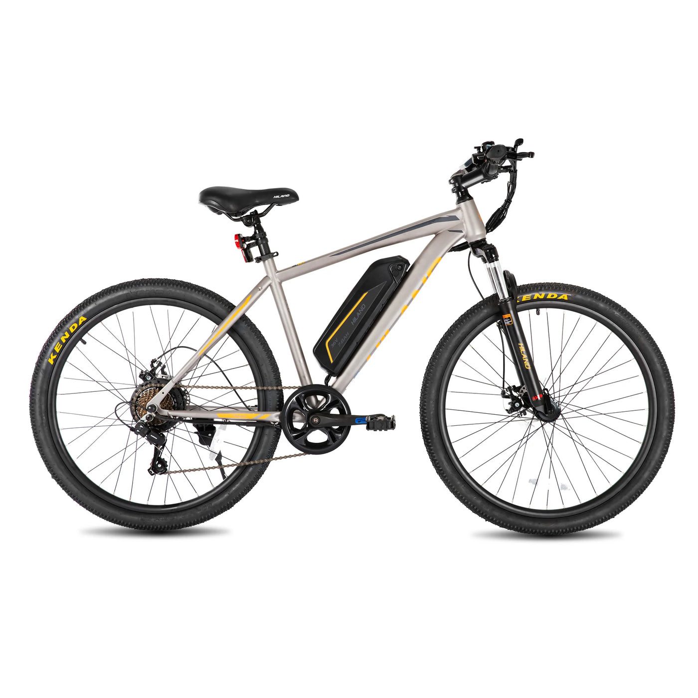 HILAND 500W 26” ELECTRIC MOUNTAIN BIKE – 36V REMOVABLE BATTERY, 20MPH, 7-SPEED SHIMANO, FRONT SUSPENSION, DISC BRAKES