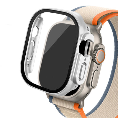 Glass+case For Apple Watch Ultra 2 case 49mm smartwatch PC Bumper+Screen Protector Tempered Cover iwatch series band Accessories