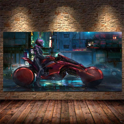 Steam City & Sports Car Canvas Wall Art - Futuristic Game-Inspired Posters for Bedroom and Gamer Room Decor