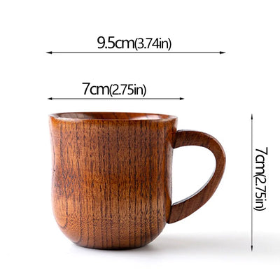 Wooden Cups Handmade Jujube Wood Handle Cups Handle Beer Coffee Milk Tea Mug Handmade Natural Kitchen Bar Drinkware Cup