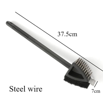 For Barbecue Grill Brush Steel Wire Bristles BBQ Cleaning Brushes Durable Cooking Tool Outdoor Home BBQ Gas Kit Accessories