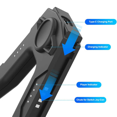 GAMINJA For Nintendo Switch Joy Con Controller Charger Bracket With Switch Indicator Ligh For Switch JoyCon Charging Controller