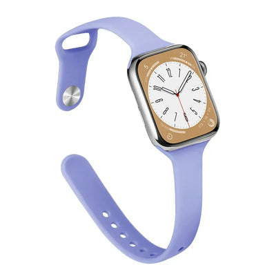 Slim Silicone Strap For Apple Watch Band 45mm 44mm 40mm 41mm 42-38mm sport bracelet iwatch series 8 7 se 3 4 5 6 9 ultra 2 49mm