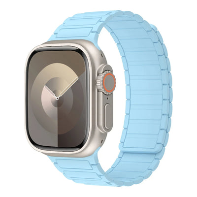 Magnetic Loop for Apple Watch Bands 44mm 40mm 49mm 45mm 41mm 38mm Silicone Bracelet iWatch Series 9 8 7 6 5 4 3 Se ultra 2 strap