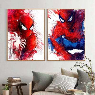 MINISO Marvel Movie Watercolor SpiderMan Superhero Canvas Posters Modern Home Wall Art Painting Print Picture Room Decor Murals