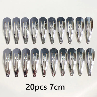 10/20/30pcs/set Women Silver Gold Black Waterdrop Shape Basic Alloy Hair Clips BB hairpins Barrettes Fashion Hair Accessories