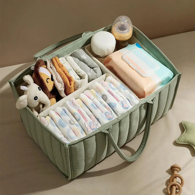 PANGDUBE Baby Diaper Organizer Bag Folding Portable Diaper Stackers & Caddies High Capacity Storage Bag for Baby Things