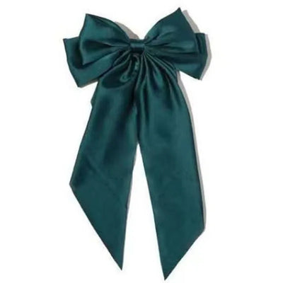 2023 New Women Large Bow Hairpin Summer Chiffon Big Bowknot Stain Bow Barrettes Women Solid Color Ponytail Clip Hair Accessories