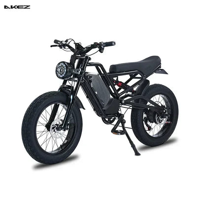 Ebike AKEZ 1500W 48V 18AH Electric Bicycle Full Suspension Removable Battery Fat Tire Hydraulic Brake Adult Electric Bicycle