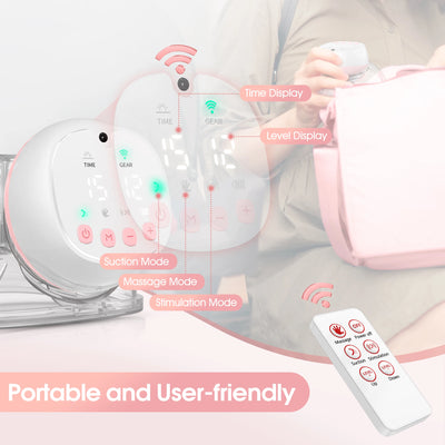 Electric Wearable Breast Pump 1200mAh USB Chargable Silent Milk Extractor Painless Automatic Milker Comfort Breastfeeding