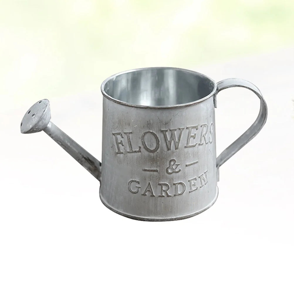 Voar Portable Pot Home Ornament Flowerpot Wedding Decore Iron Metal Jug Rustic Style Decoración