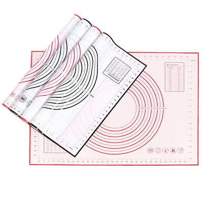 Silicone Baking Mat with Measurement Non Stick Non Slip Dough Rolling Fondant Pastry Mat Pie Crust Pizza Cookies Baking Tools