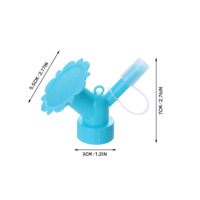 Bottle Cap Sprinkler Dual Head Bottle Watering Spout Watering Can Sprinkler Head Portable Plastic Plant Nozzles Garden Plant
