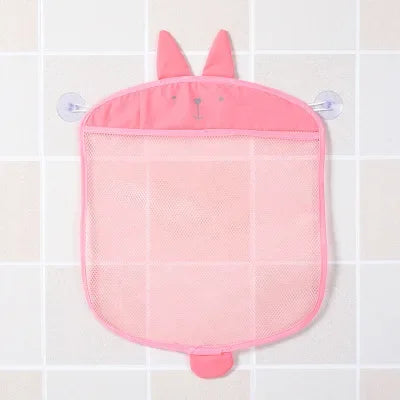 For Children Bath Toys Kid Basket Cartoon Animal Shapes Cloth Sand Toys Storage Net Bag Baby Bathroom Mesh Bag Sucker Organizer