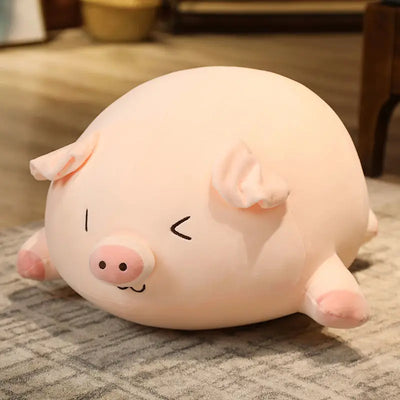 Pig Plush Toy Throw Pillows Kawaii Cartoon Animal Stuffed Soft Doll INS Birthday Gift for Girls Kids Children PP Cotton