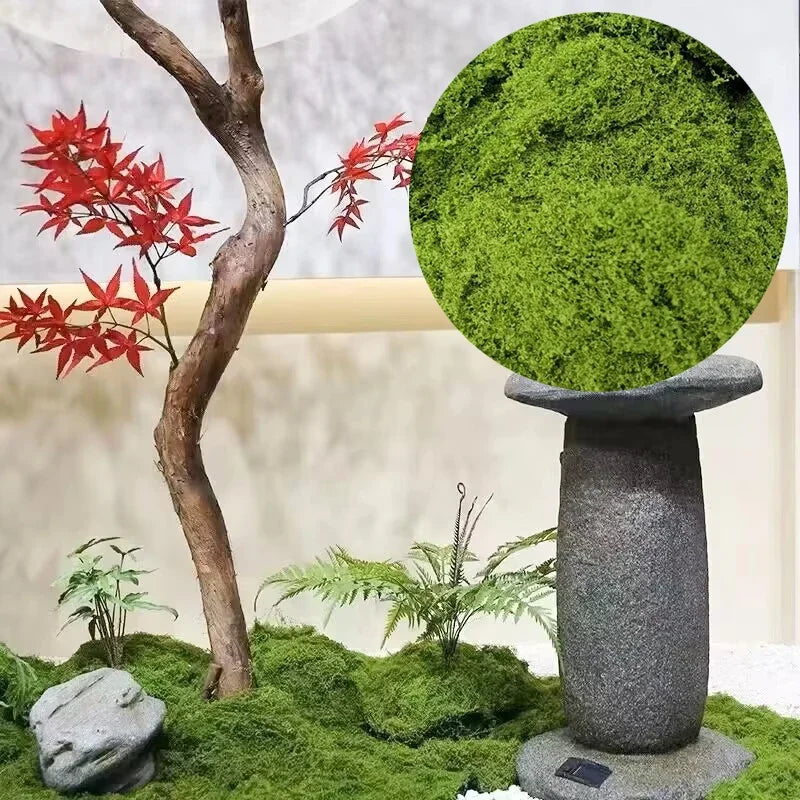 Fake Moss Artificial Green Moss for Potted Plants Fairy Garden Accessories Home Garden Lawn Floor Ornament Landscape Decor