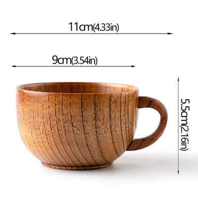 Wooden Cups Handmade Jujube Wood Handle Cups Handle Beer Coffee Milk Tea Mug Handmade Natural Kitchen Bar Drinkware Cup