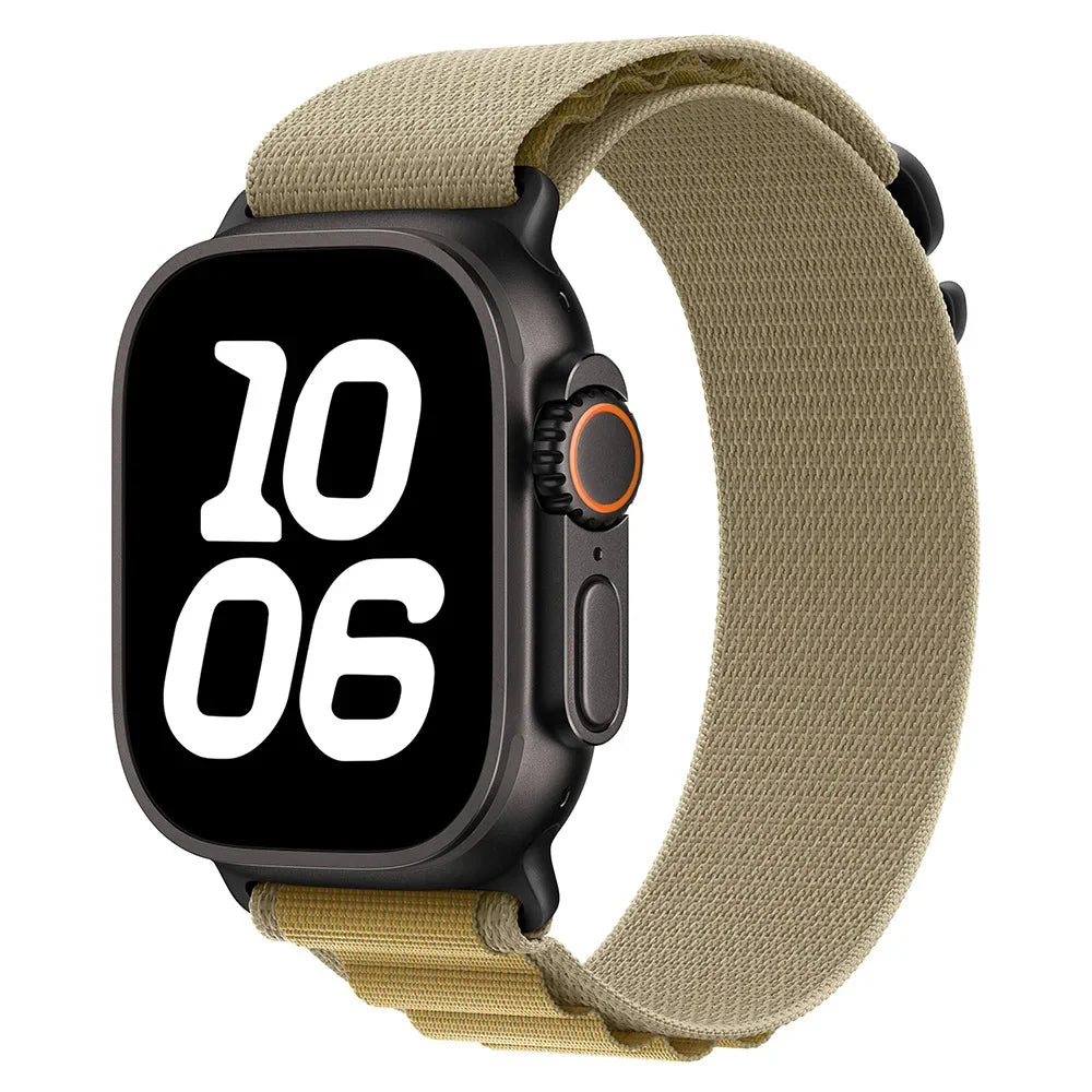 Alpine for Apple Watch 10 42/46mm Straps 44mm 40mm 45mm 41mm 38mm Correa Nylon Bracelet iWatch Series 7 6 3 5 Se 8 9 Ultra2 49mm