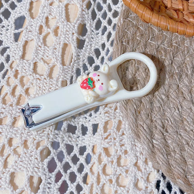 New Cute Cartoon Bear Bunny Nail Clippers Anti Splash Nail Trimmer Baby Nail Care Accessories Manicure Tools