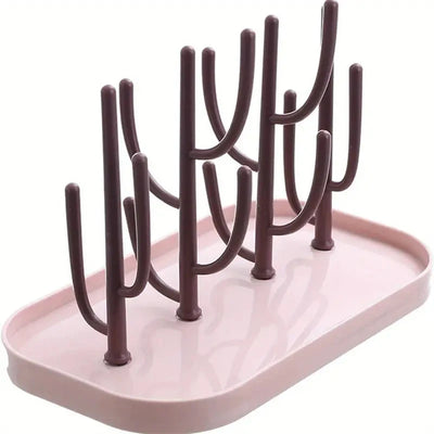Baby Tree-shaped Milk Bottle Drain Rack, Dust-proof Milk Bottle Holder, Cup Drain Rack Easter Gift