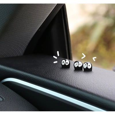 5/10/20/50pcs Cute Black Elf Car Interior Decoration Funny Auto Center Console Rearview Mirror Ornaments For Car Accessories