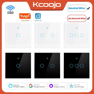 TUYA WIFI EU SMART SWITCHES 1/2/3/4 GANG TOUCH LIGHT SWITCH WALL SENSOR 433MHZ RF SWITCHES SMART LIFE FOR ALEXA GOOGLE HOME ALICE