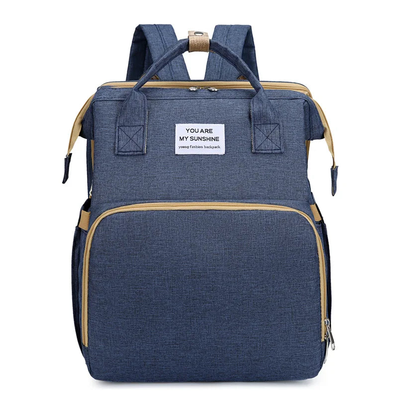 Folding Mommy Diaper Bags Baby Bed Fashion Women's Bag Maternity Nappy Diaper Bags Travel Milk Bottle Backpack Nursing Bags