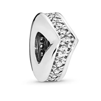2024 New 925 Silver Plated Diamond Heart Bell Loose Charm Beads For Pandora DIY Bracelet Necklace Jewelry Accessories Gifts