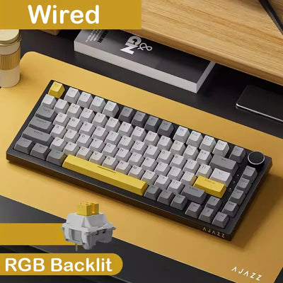 2025 AJAZZ AK820/AK820Pro Mechanical Keyboard TFT Screen Multifunctional Knob Gaming Keyboard Wired/2.4GHz/BT Connect PC