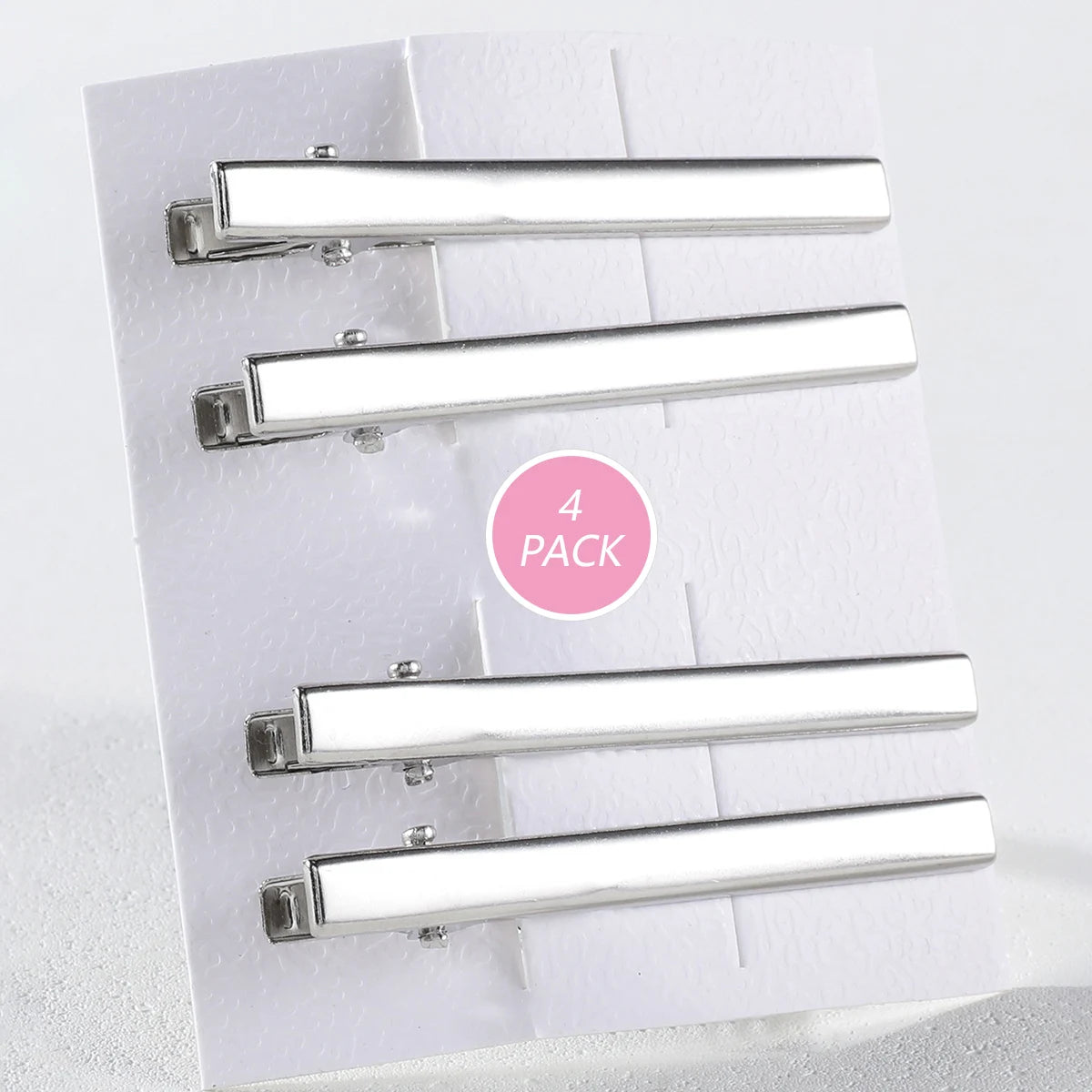 4/24Pcs Silver Y2k Hair Clips for Women Elegant Metal Duckbill Clip Gilrs Hairpins Side Bangs Barrettes Girls Hair Accessories