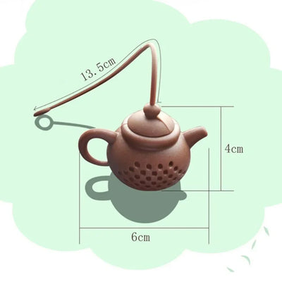 1PC Creative Silicone Teapot-shape Tea Infuser Strainer Tea Bag Leaf Filter Diffuser Teaware Teapot Accessory Kitchen Gadget
