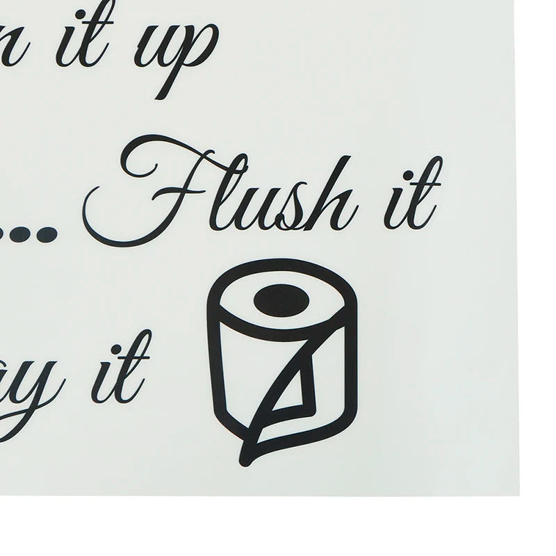 Toilet Rules Bathroom Removable Wall Sticker Vinyl Art Decals DIY Home Deco