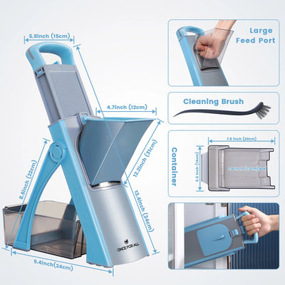 Kitchen Accessories Mandoline Slicer, ONCE FOR ALL. Vegetable Slice, Food Chopper, Cutter, Dicer Fruit, French Fry, Julinner