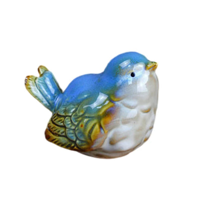 6pcs/Set Ceramic Birds Figurine Ornament  Porcelain Magpie Animal Home Decoration Sparrow Statue Model Crafts Holiday Gifts