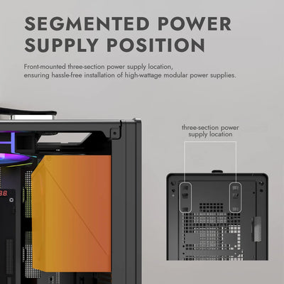 DarkFlash WD200 Portable Handheld Case M-ATX / ITX Motherboard USB3.0 Type-C Cabinet Wood Edition PC Case Diy Gaming Computer