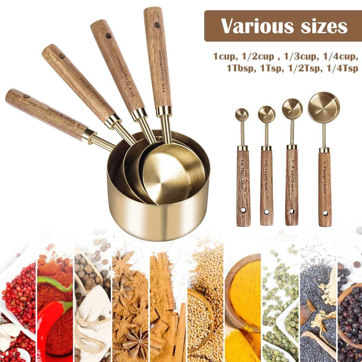 11/6pc Stainless Steel Measuring Cup Spoon Set Espresso Making Measuring Tools Coffee Measure Spoon Kitchen Gadget Measure Scoop