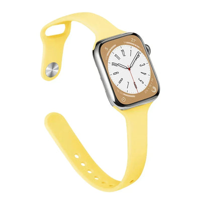 Slim Silicone Strap For Apple Watch Band 45mm 44mm 40mm 41mm 42-38mm sport bracelet iwatch series 8 7 se 3 4 5 6 9 ultra 2 49mm
