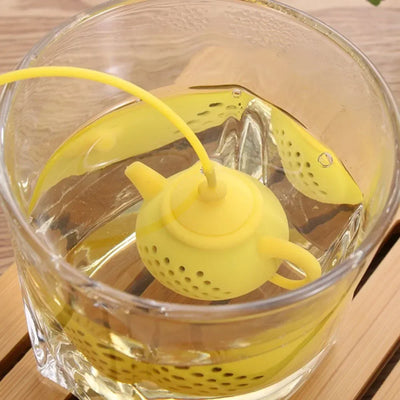 1PC Creative Silicone Teapot-shape Tea Infuser Strainer Tea Bag Leaf Filter Diffuser Teaware Teapot Accessory Kitchen Gadget
