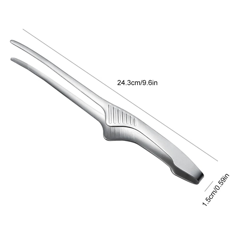 Stainless Steel BBQ Tongs Food Clip Outdoor Grilling Clamp Kitchen Baking Bread Tweezer Barbecue Cooking Tool for Picnic Camping