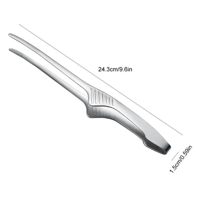 Stainless Steel BBQ Tongs Food Clip Outdoor Grilling Clamp Kitchen Baking Bread Tweezer Barbecue Cooking Tool for Picnic Camping